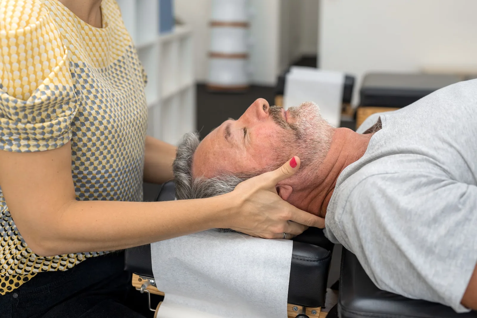 Gentle chiropractic neck adjustment